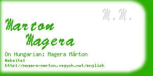marton magera business card